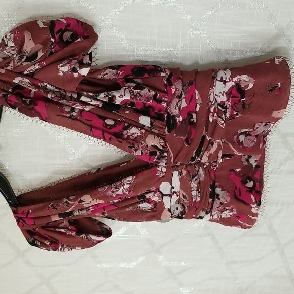 Karl Lagerfeld Womens Floral Blouse Top Size 4 New - Picture 3 of 11